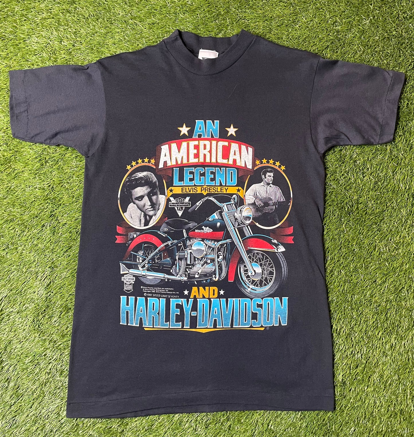 Vintage 1987 Harley Davidson Elvis T Shirt