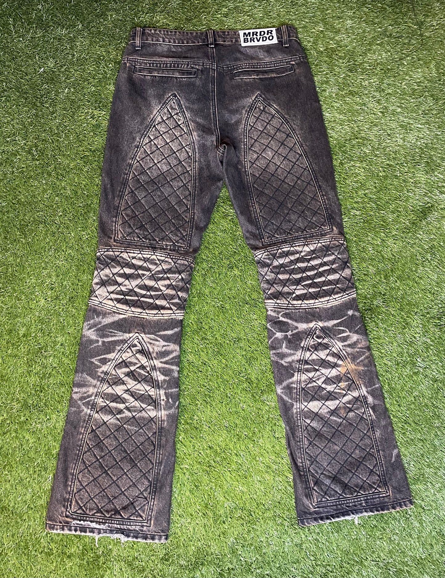 Who Decides War Black Double Knee Denim