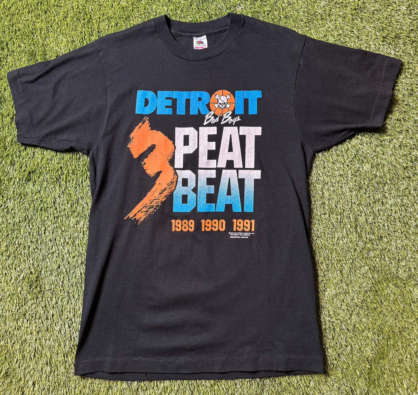 Vintage Detroit Bad Boys 3 Peat T Shirt