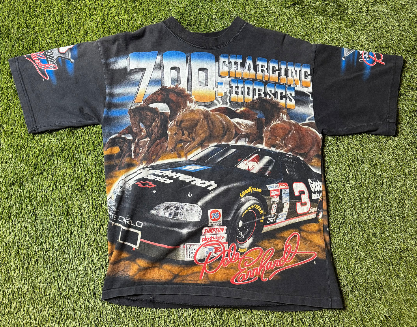Vintage Dale Earnhardt Charging Horses T Shirt