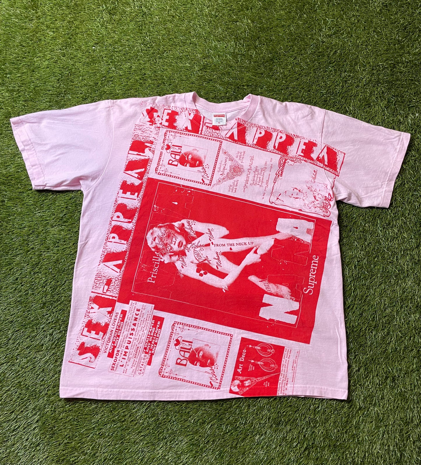 Supreme Collage Light Pink T Shirt