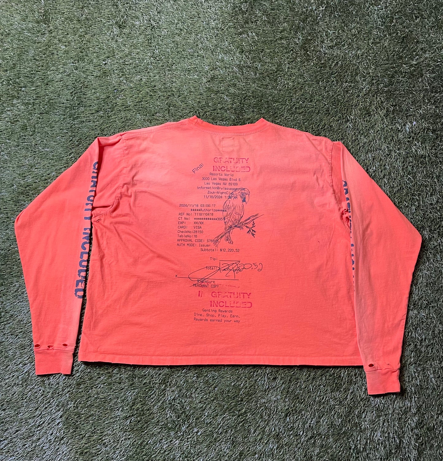 HMDD Gratuity Included Orange L/s