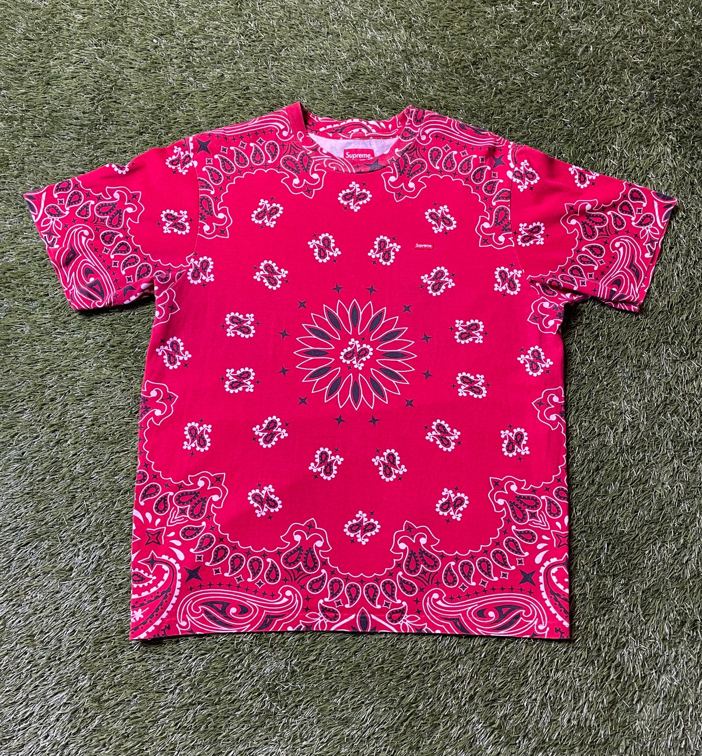 Supreme Red Bandana T Shirt