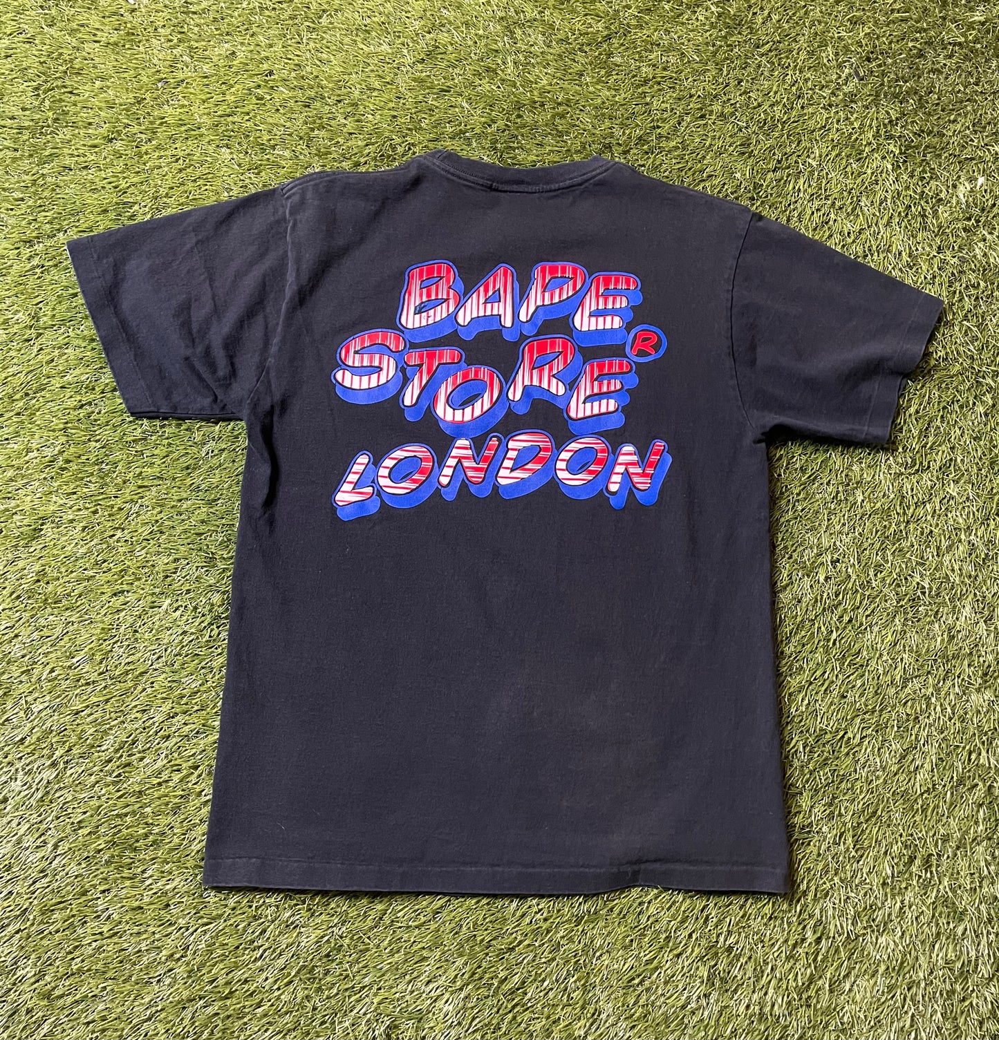 Bape London Union Jack College Black T Shirt