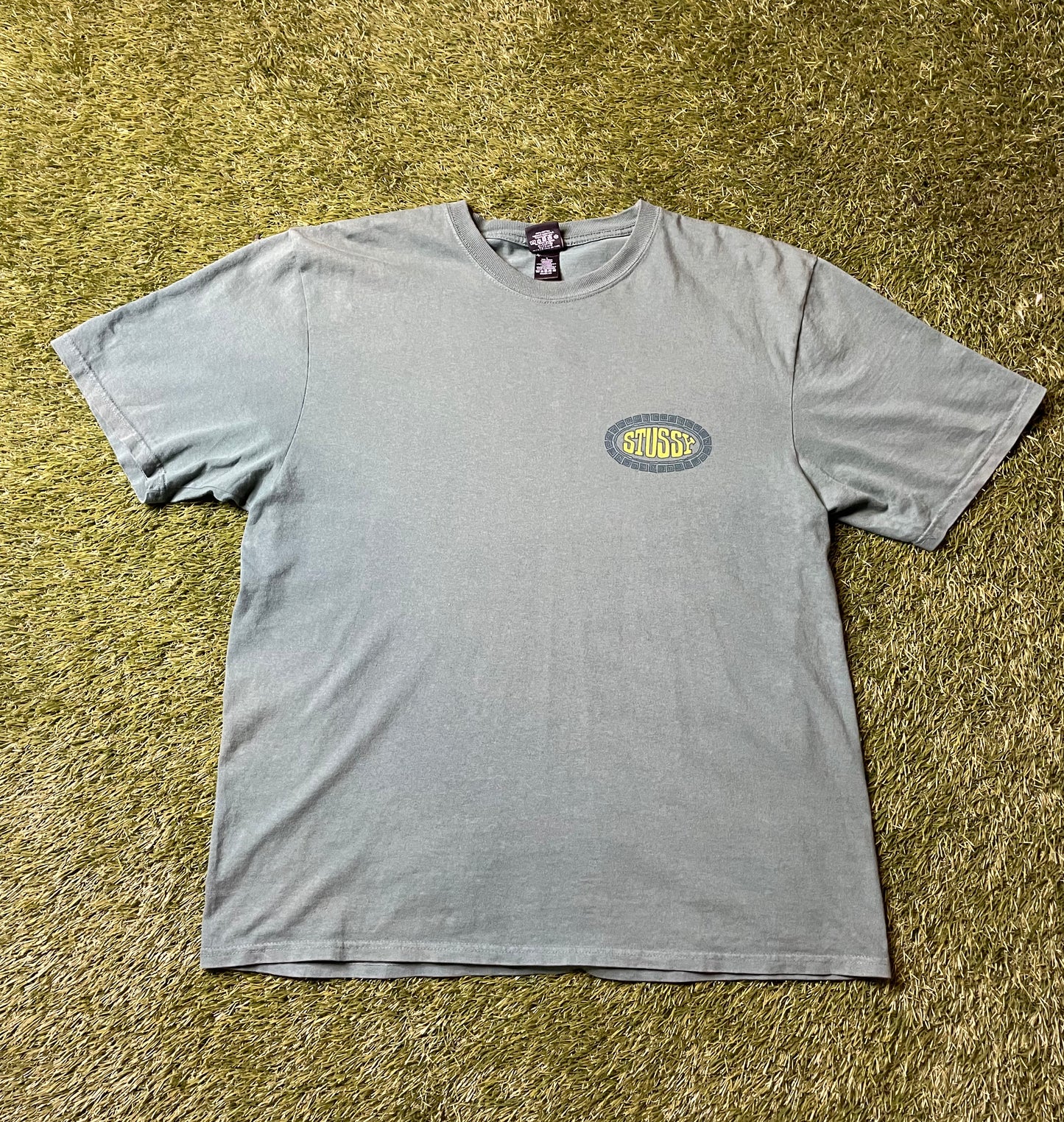 Stussy Tile Oval Green T Shirt