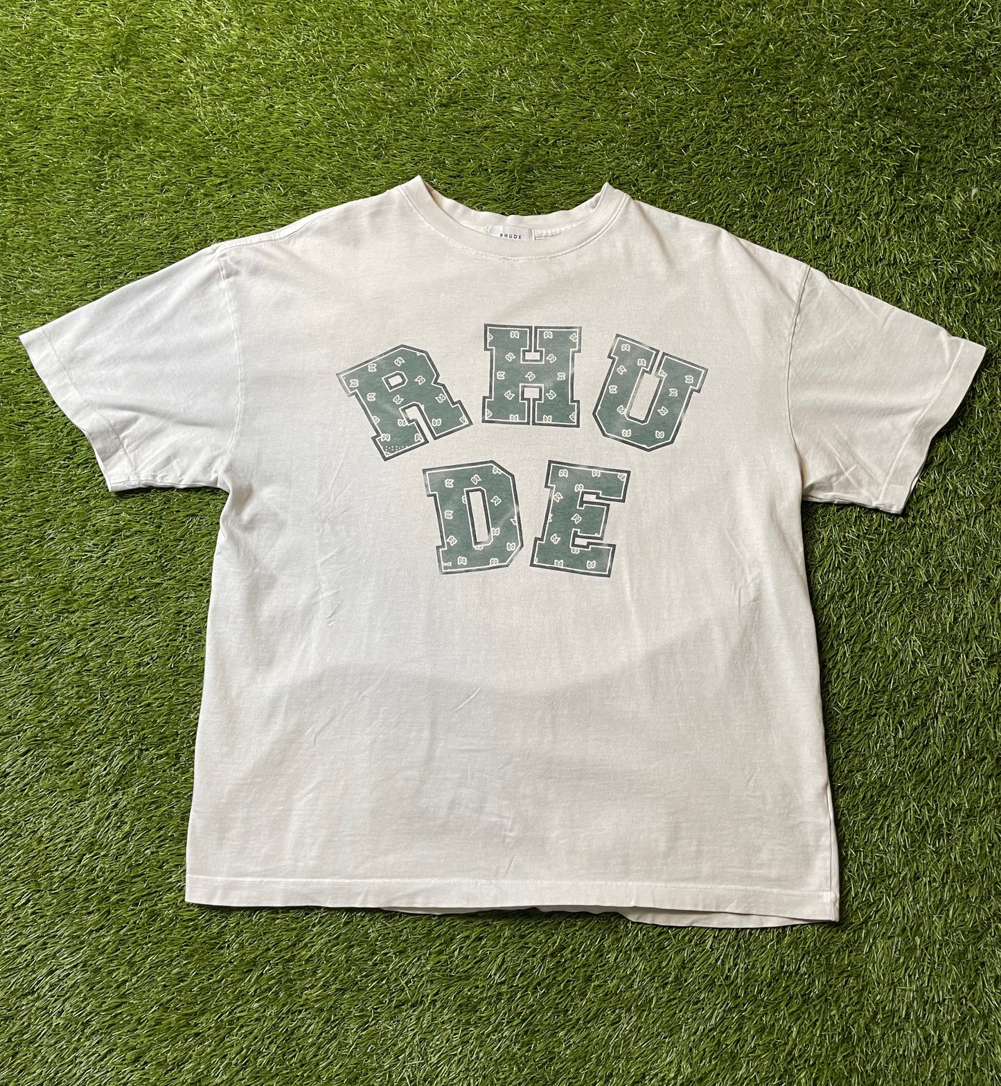 Rhude Paisley Varsity Logo T Shirt
