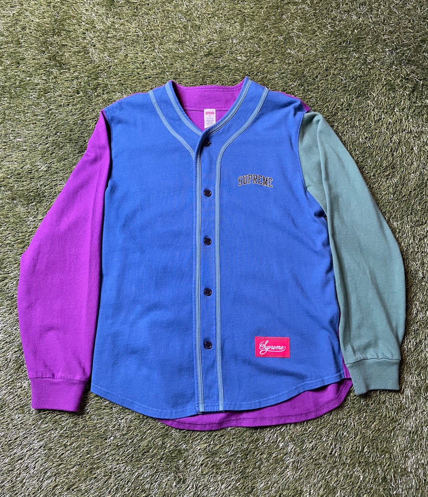 Supreme Color Blocked Baseball Top