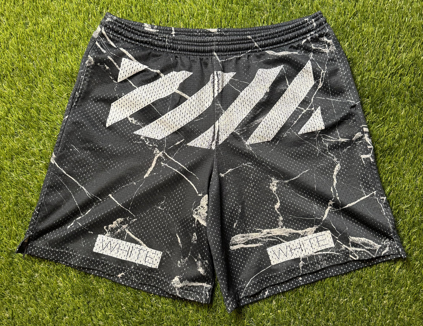 Off White Mesh Shorts