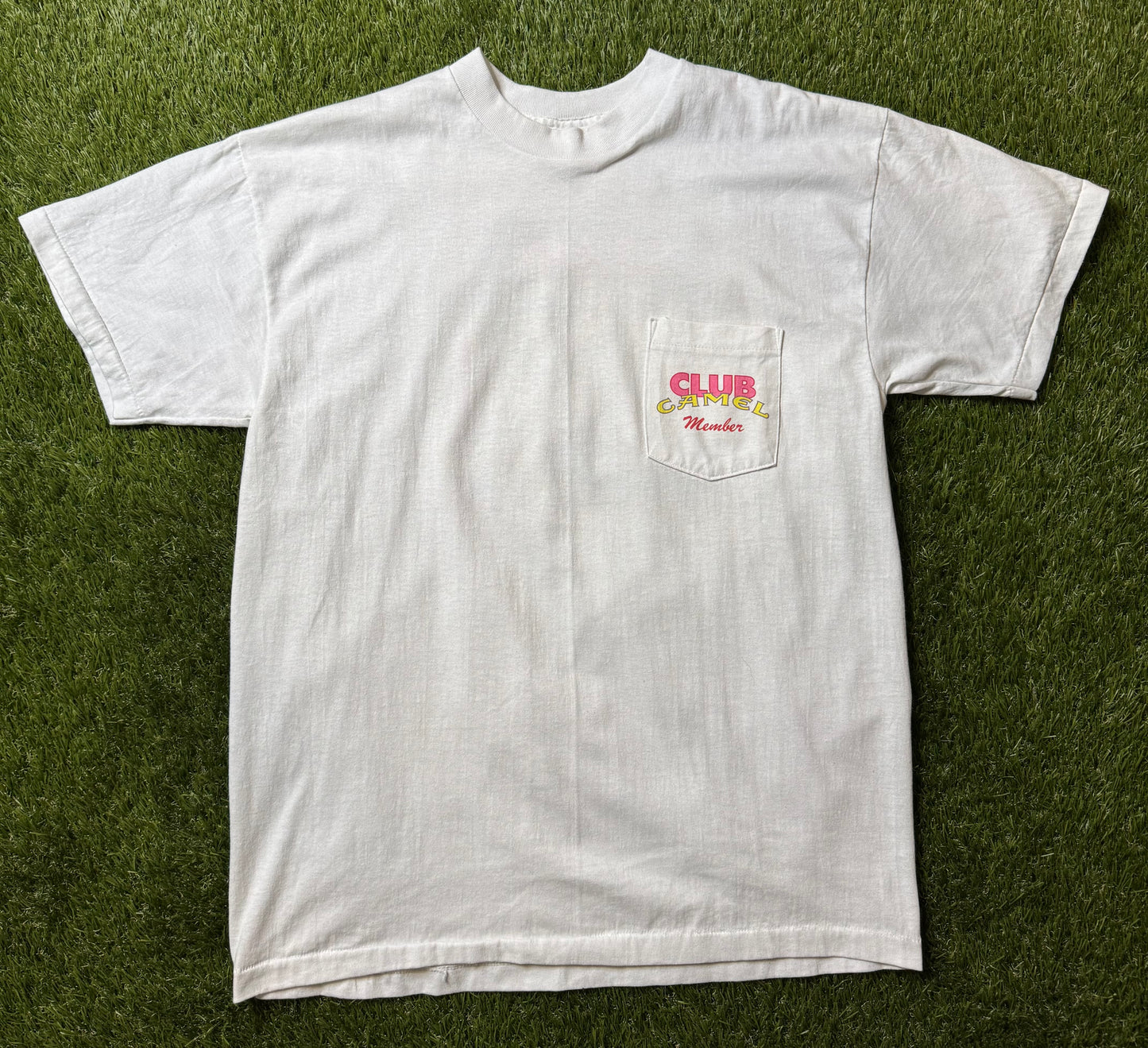 Vintage 1991 Camel Club Member Pocket T Shirt