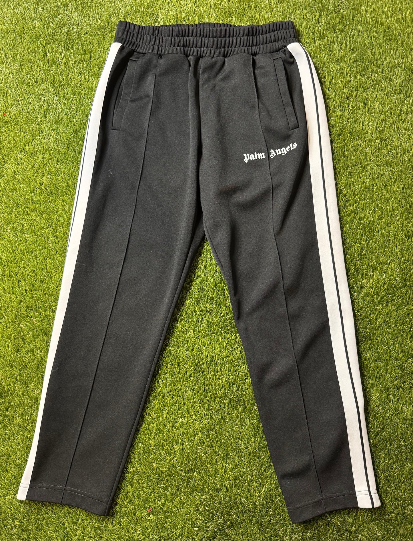 Palm Angels Black/White Track Pants