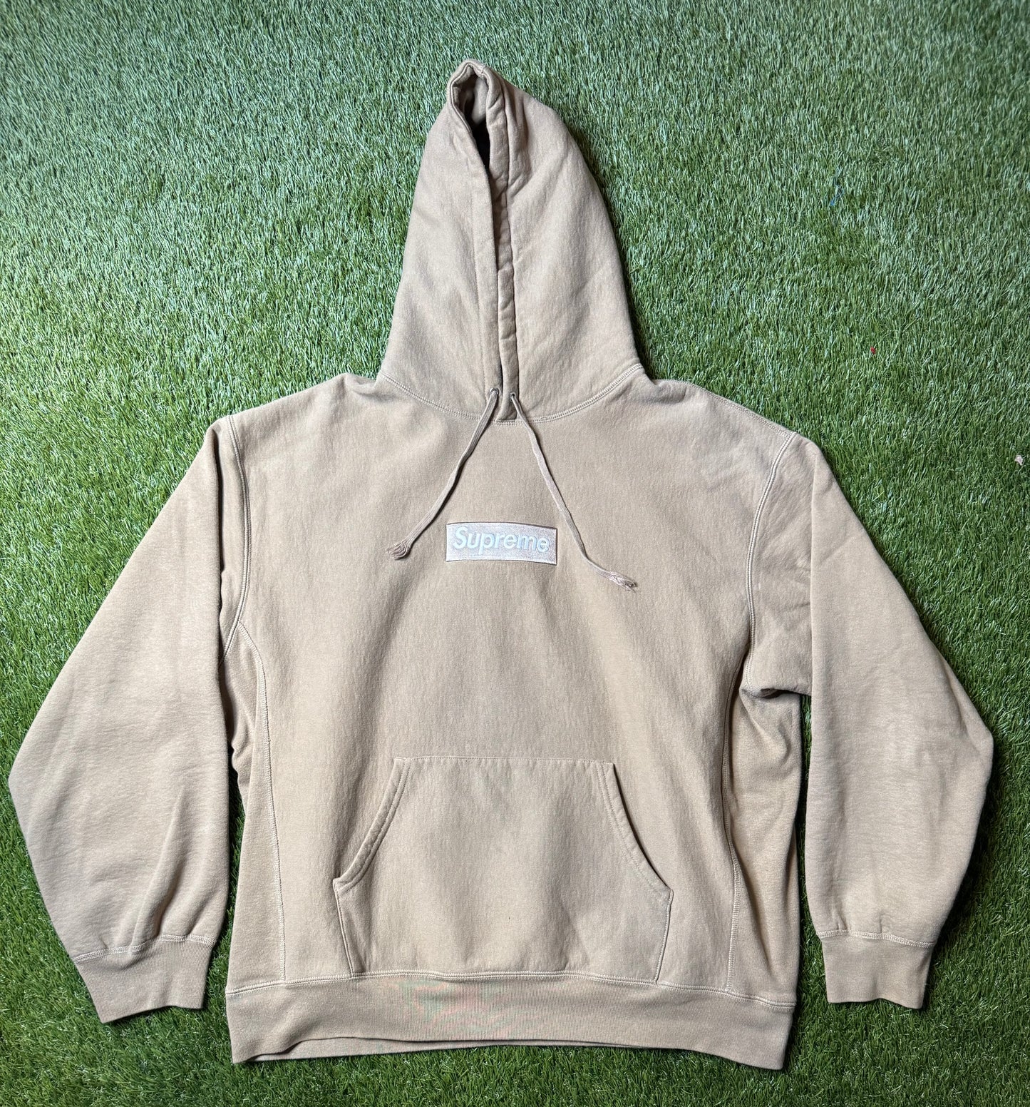 Supreme Box Logo Hooded Sweatshirt (FW23) Dark Sand