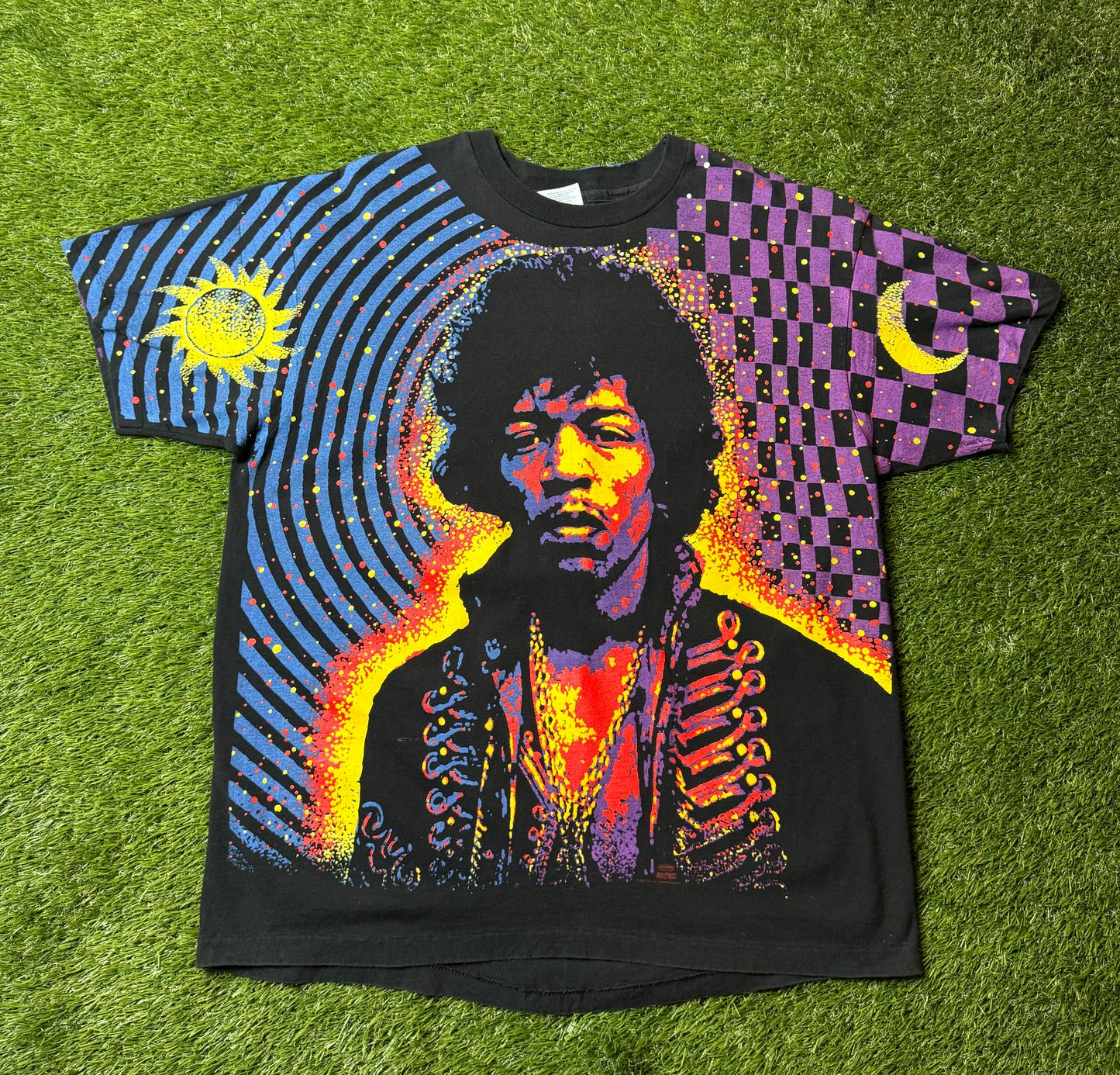 Vintage Jimi Hendrix Abstract AOP T Shirt