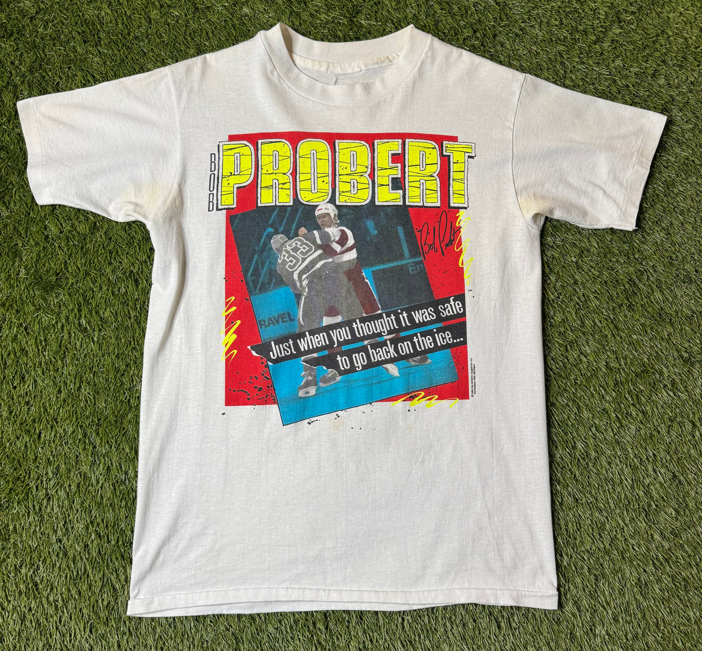 Vintage 90's Bob Probert Red Wings T Shirt