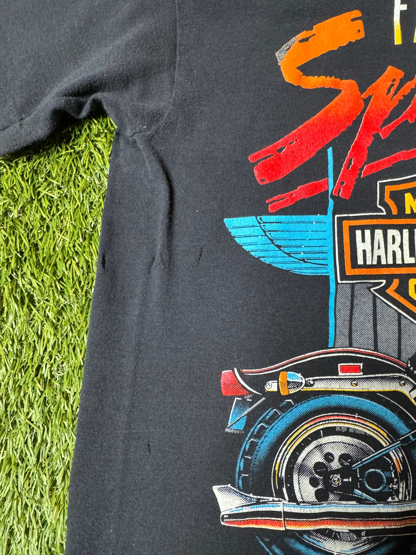 Vintage 1989 Harley Davidson Softail Motorcycle T Shirt