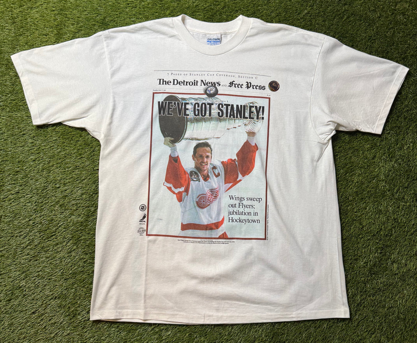 Vintage Red Wings Detroit Free Press T Shirt