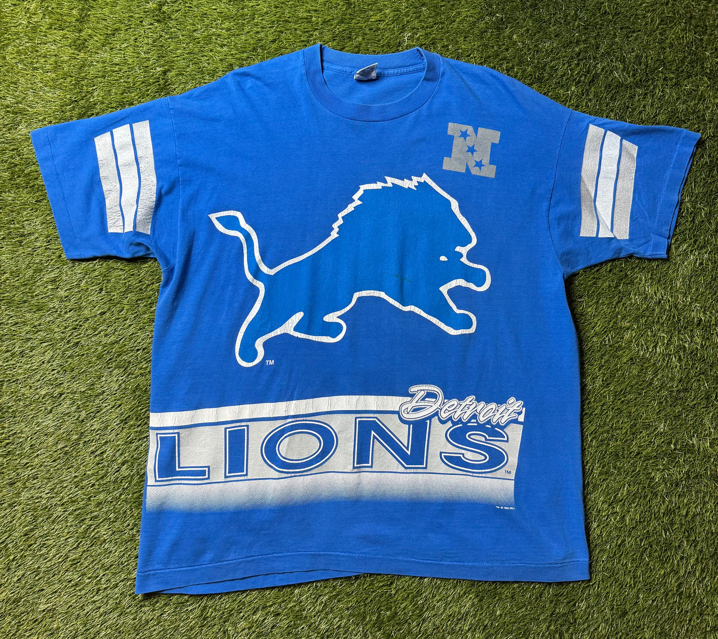 Vintage 1994 Detroit Lions NFC AOP T Shirt