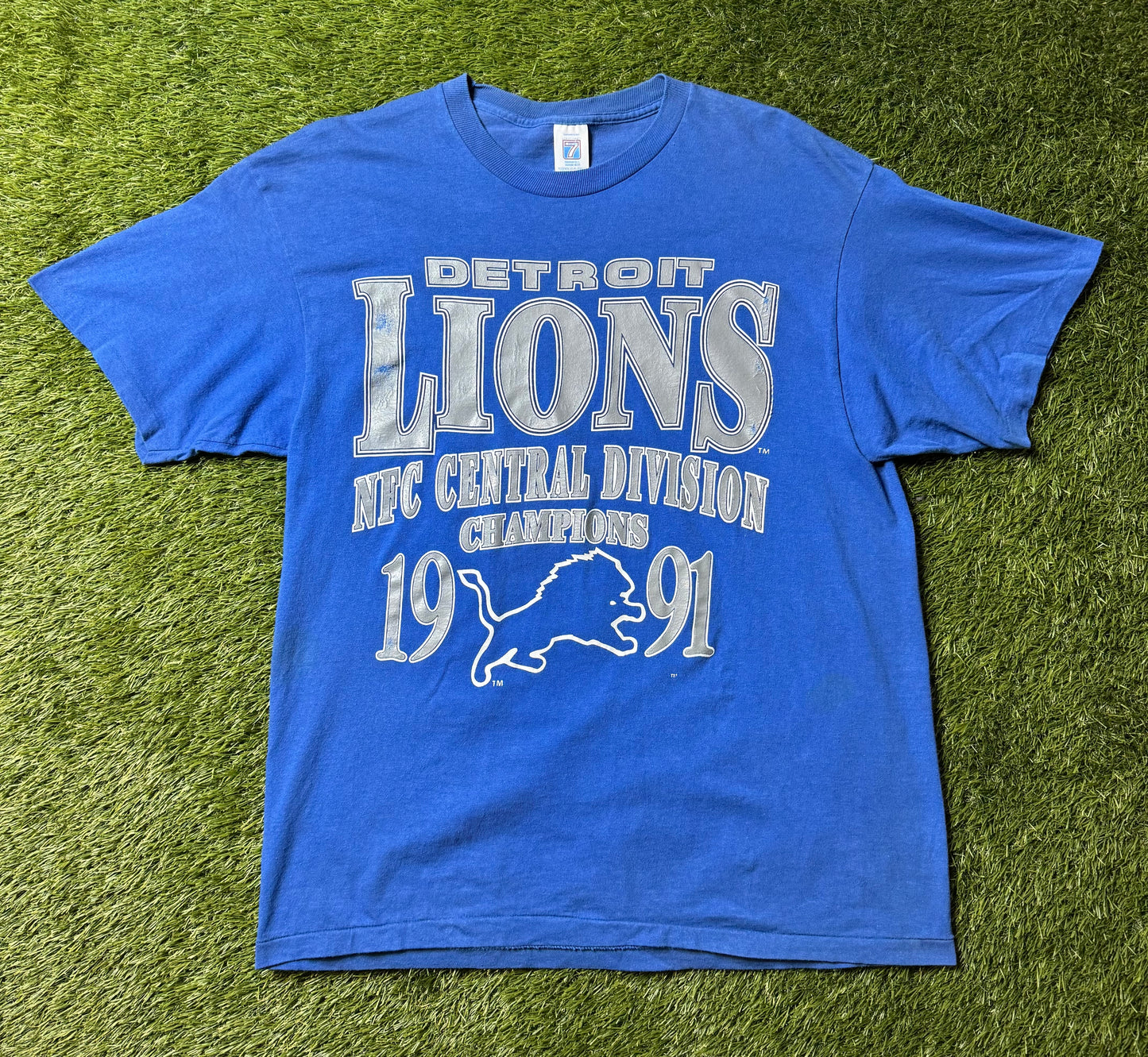 Vintage 1991 Detroit Lions Central Division Champs T Shirt