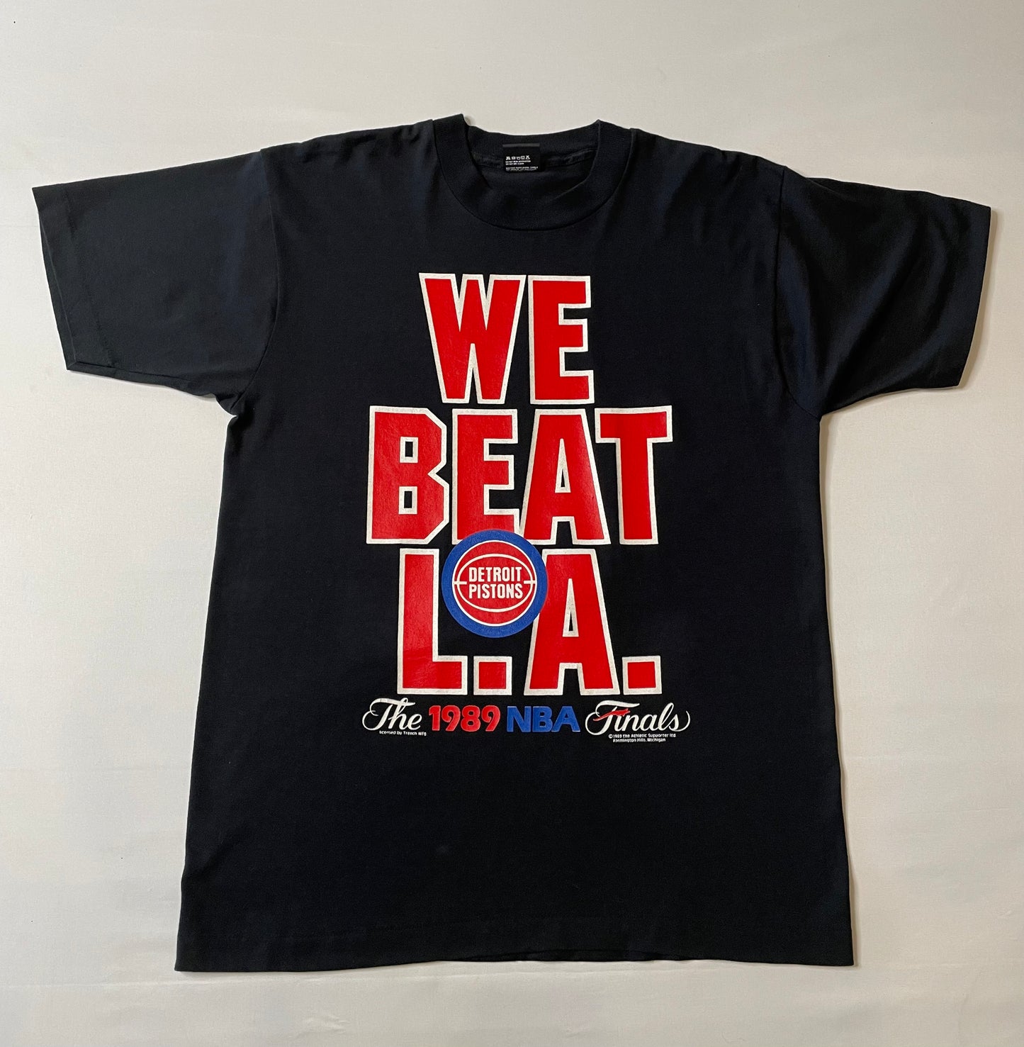 Vintage 1989 Detroit Pistons We Beat LA T Shirt