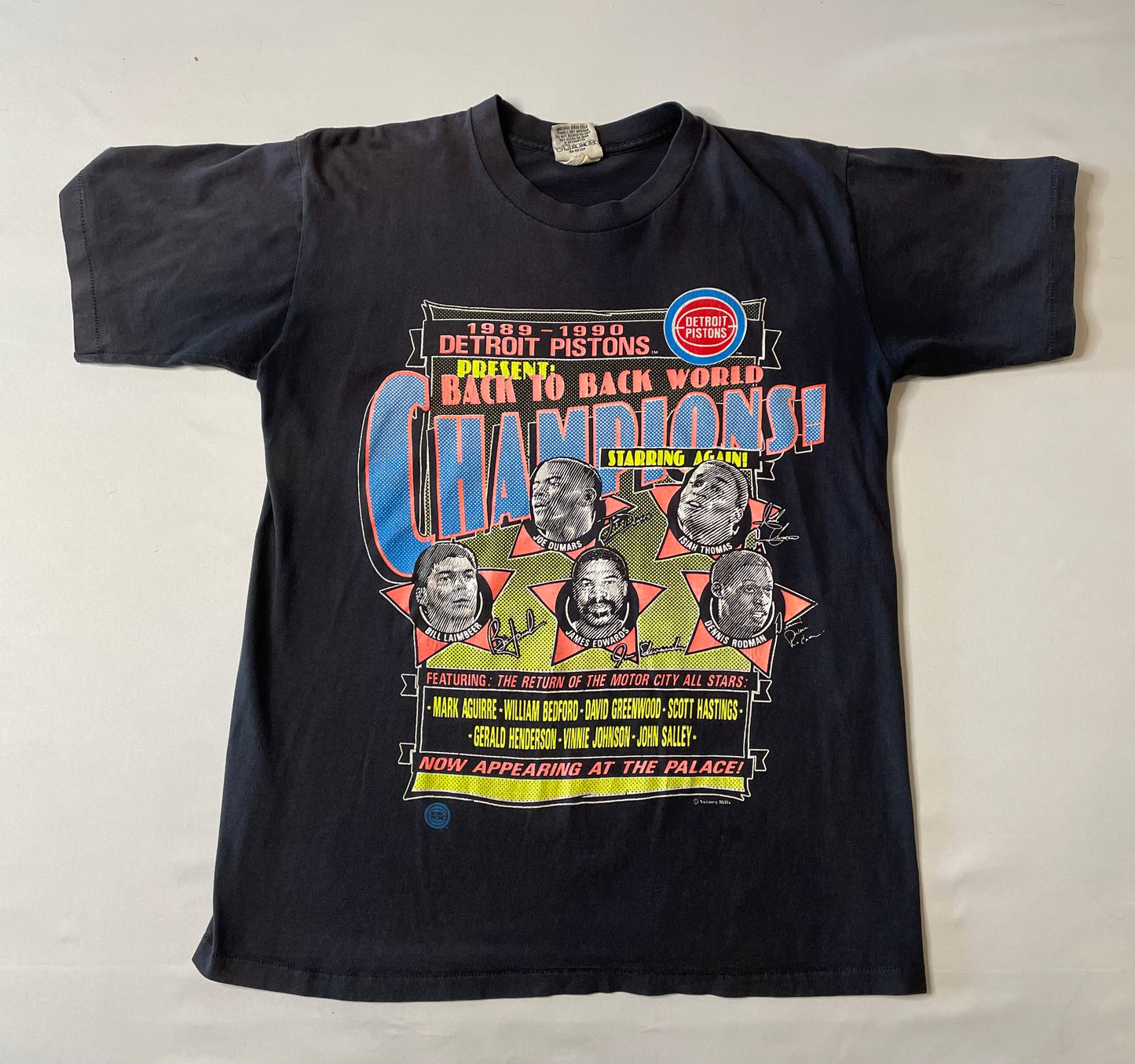 Vintage 1989 Pistons Starting Lineup T Shirt