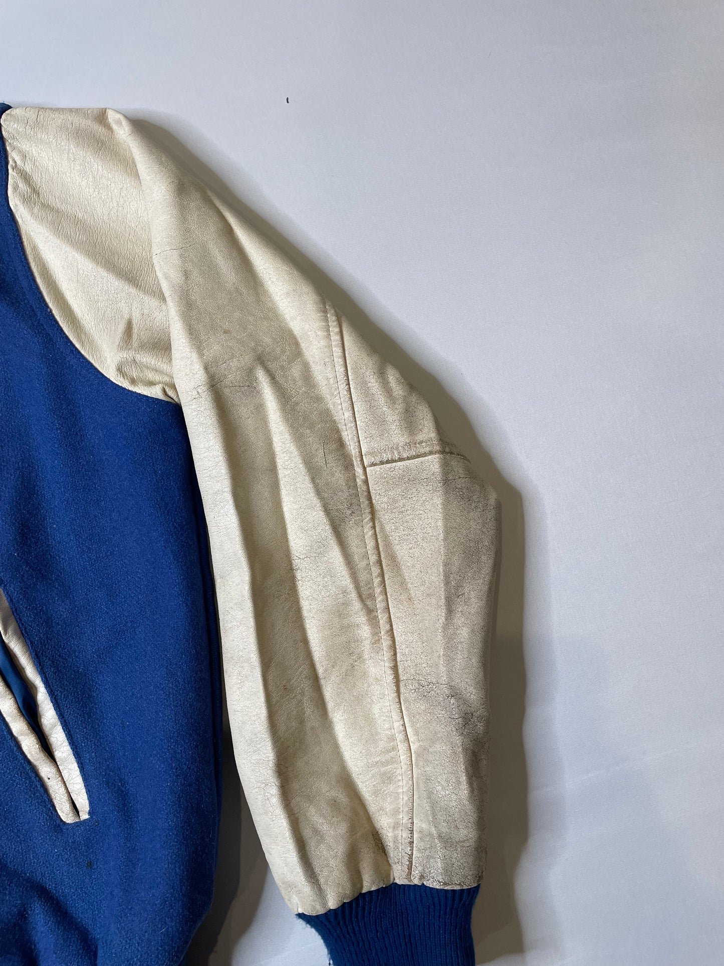 Vintage 80's Detroit Pistons Chalk Line Varsity Jacket