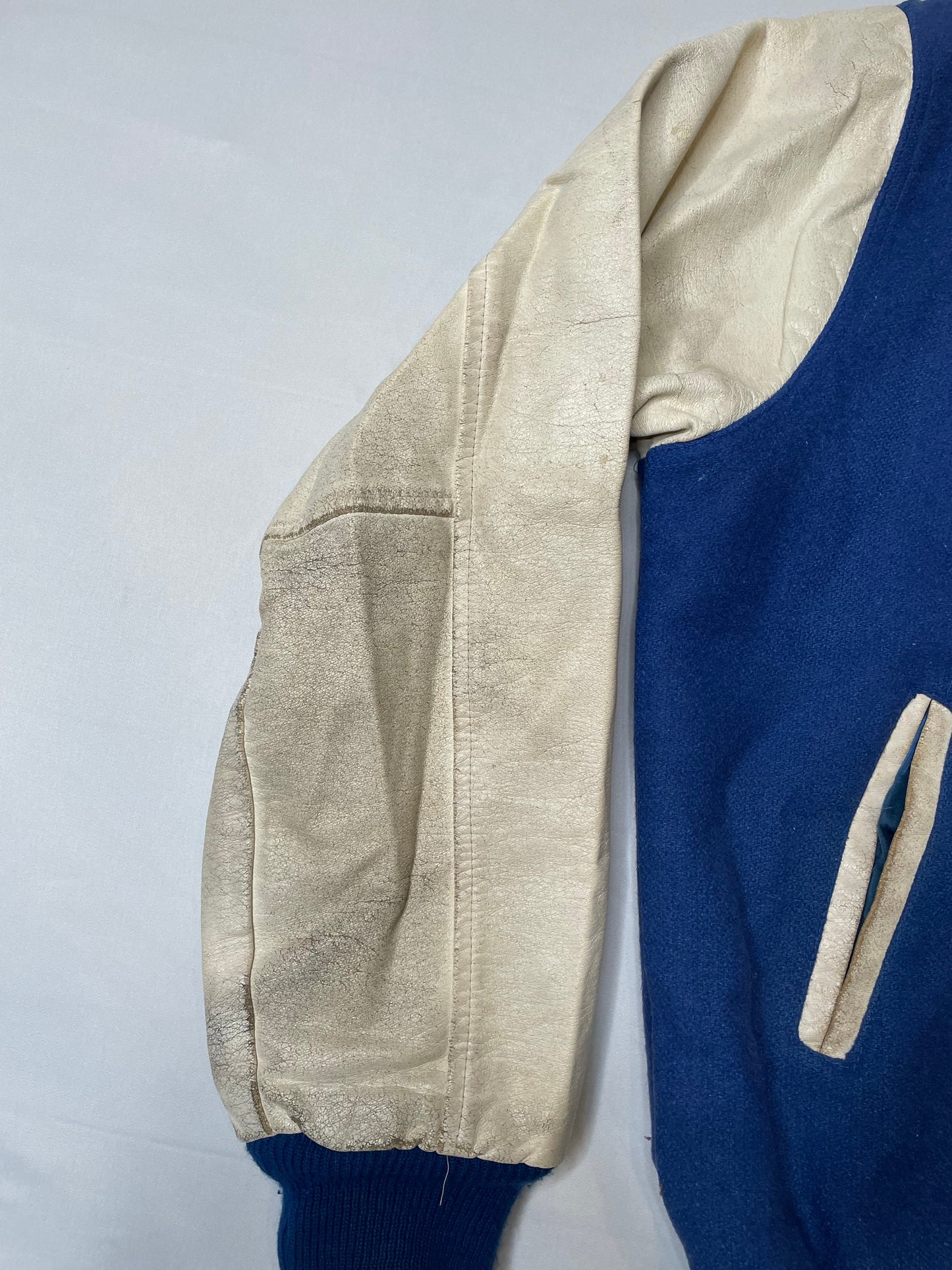 Vintage 80's Detroit Pistons Chalk Line Varsity Jacket