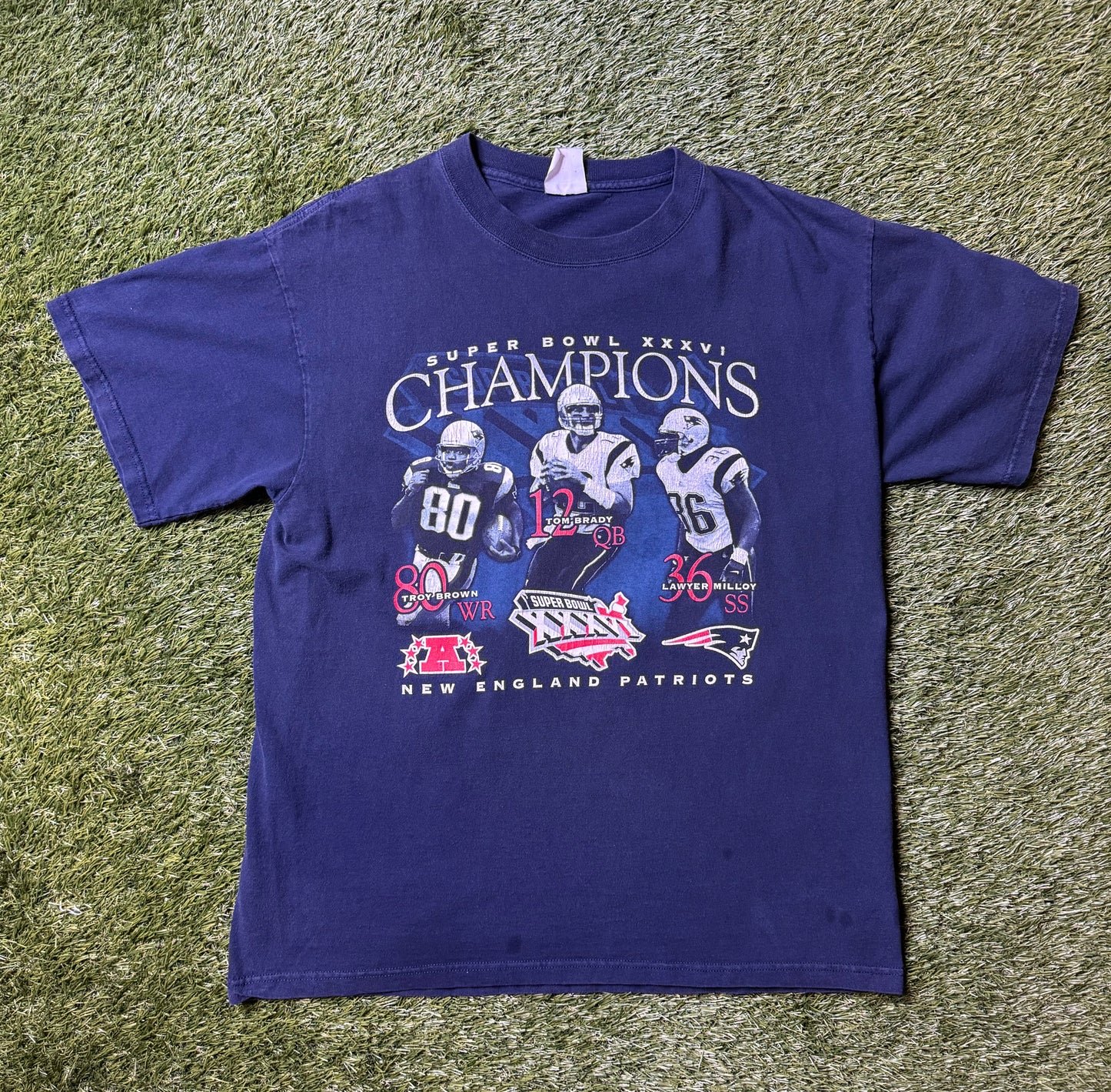 Vintage 2000's New England Patriots Super Bowl T Shirt