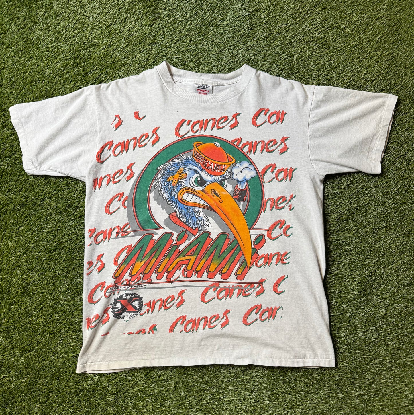 Vintage 90's Miami Hurricanes T Shirt
