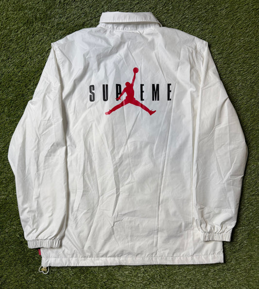 Supreme Jordan Coaches Jacket White
