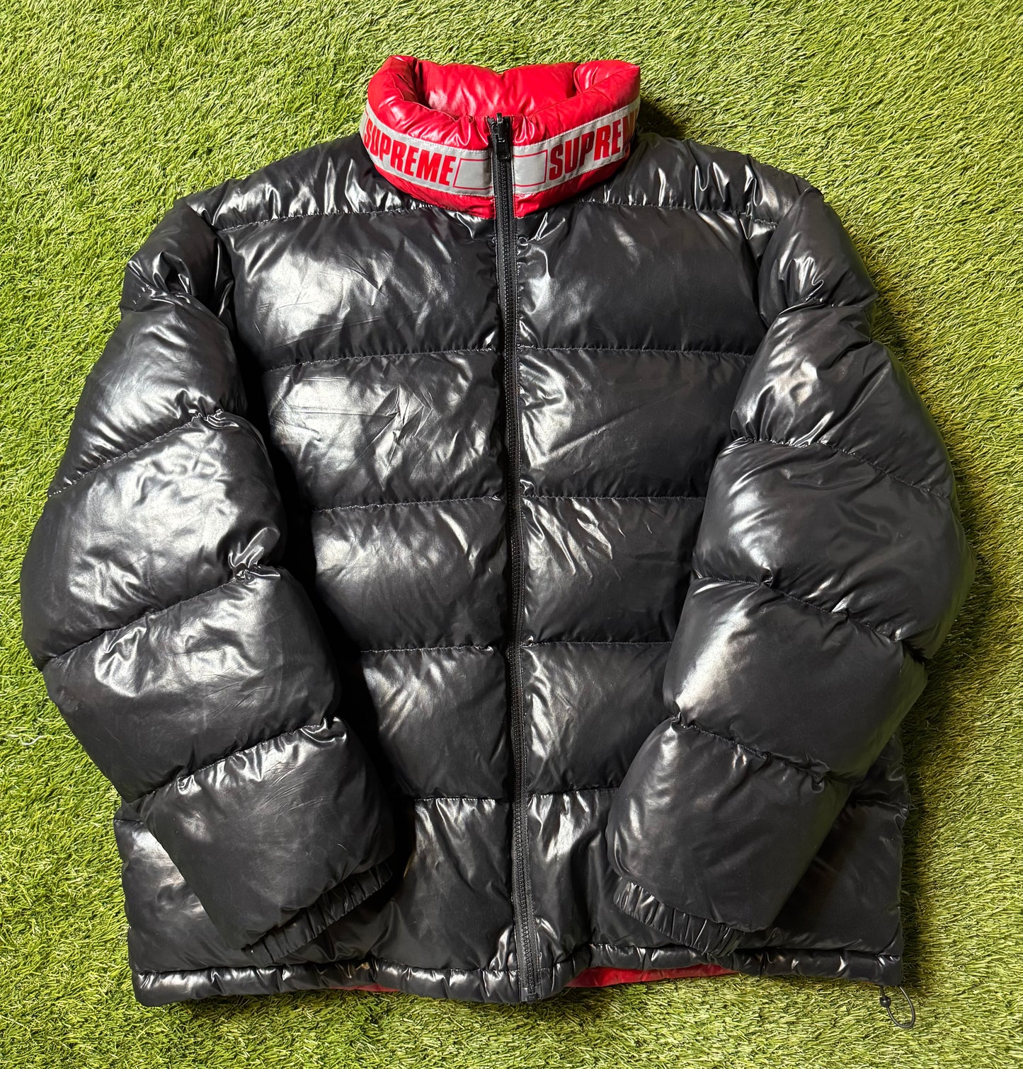 Supreme Shiny Reversible Puffy Jacket Black