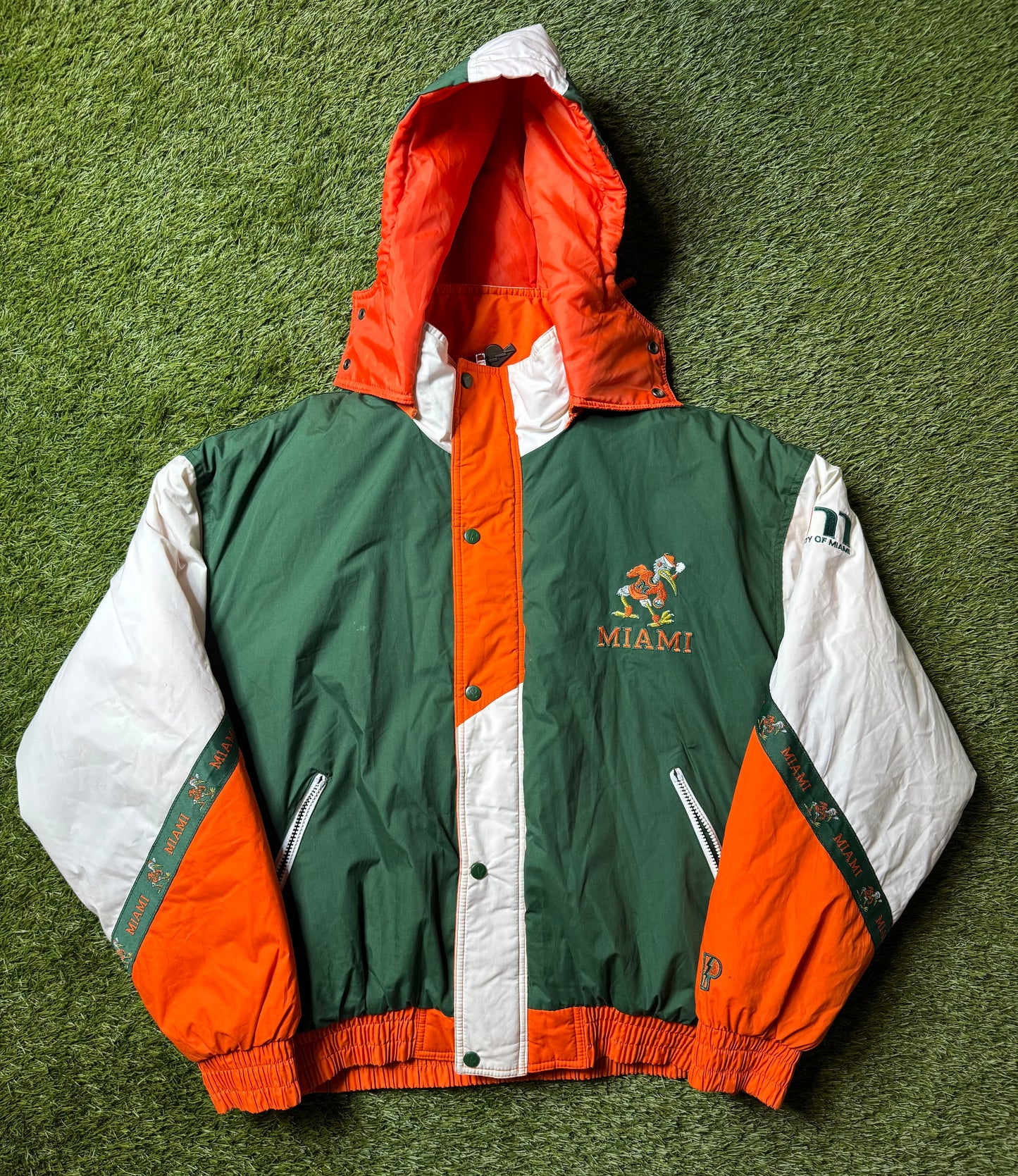 Vintage 90's Miami Hurricanes Puffer Jacket