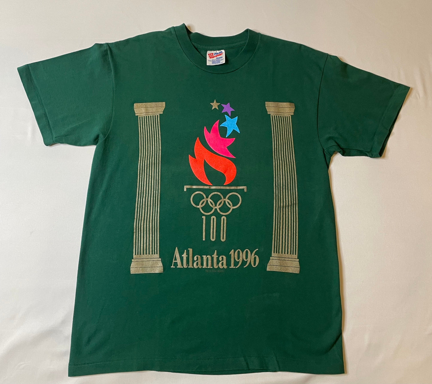Vintage 1996 Atlanta Olympic T Shirt Green