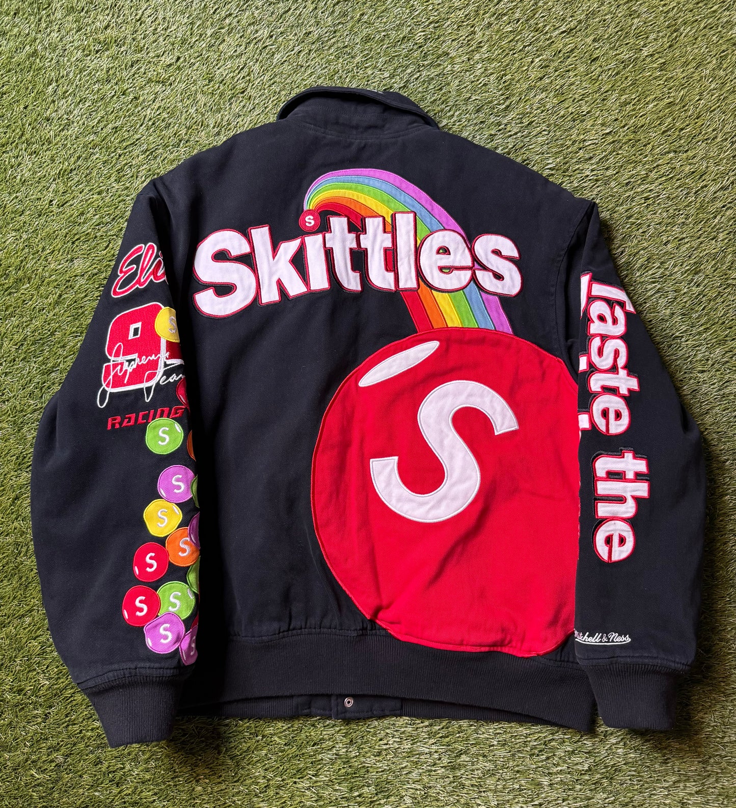 Supreme Skittles Mitchell & Ness Varsity Jacket