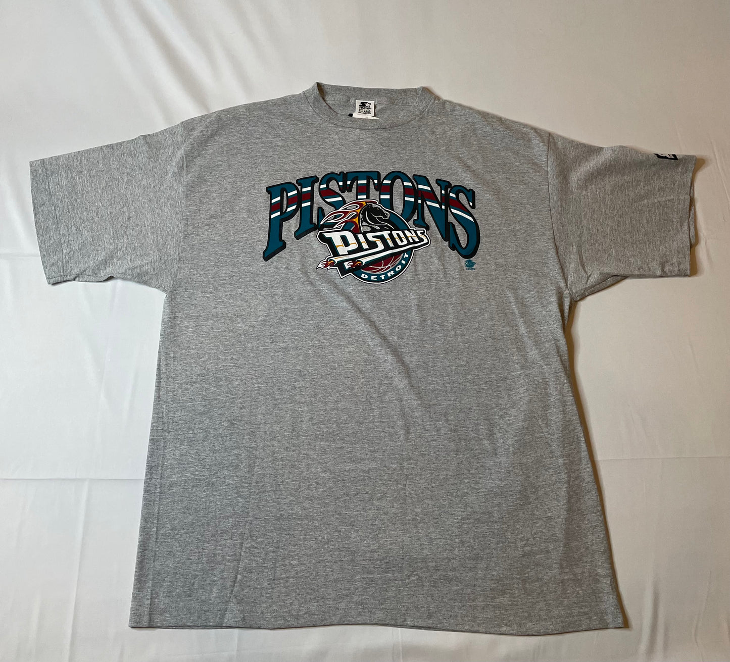 Vintage Detroit Pistons Teal Logo T Shirt