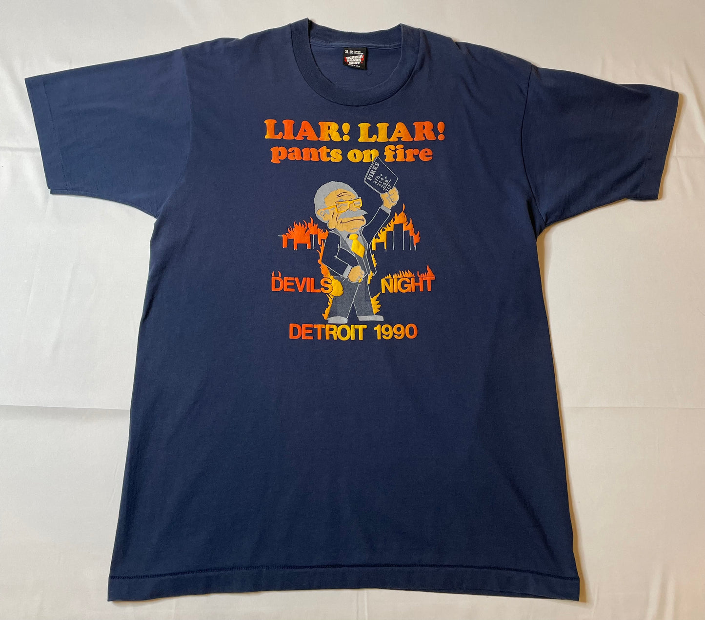 Vintage 1990 Detroit Devils Night T Shirt