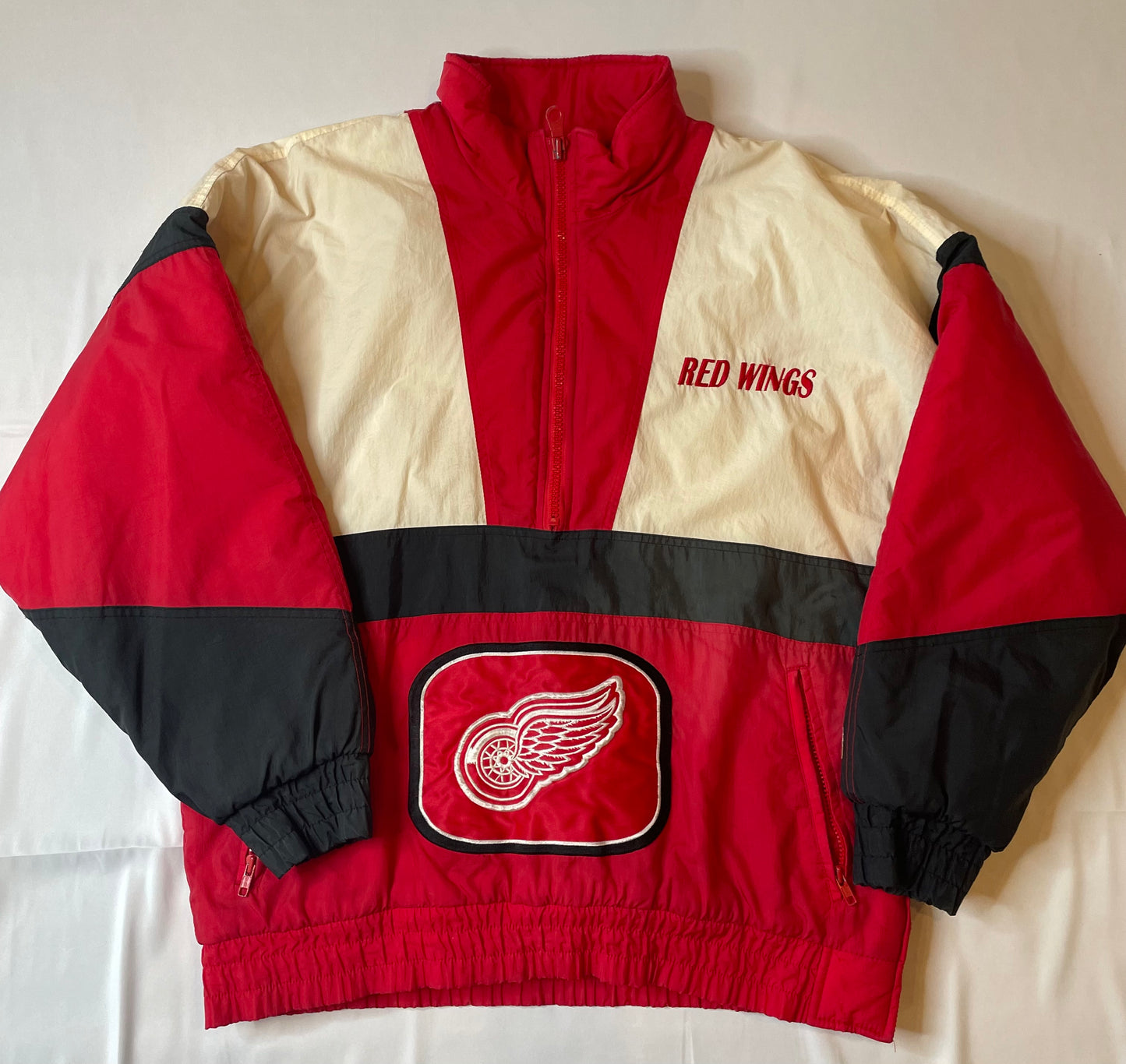 Vintage 90's Detroit Red Wings Pullover Jacket