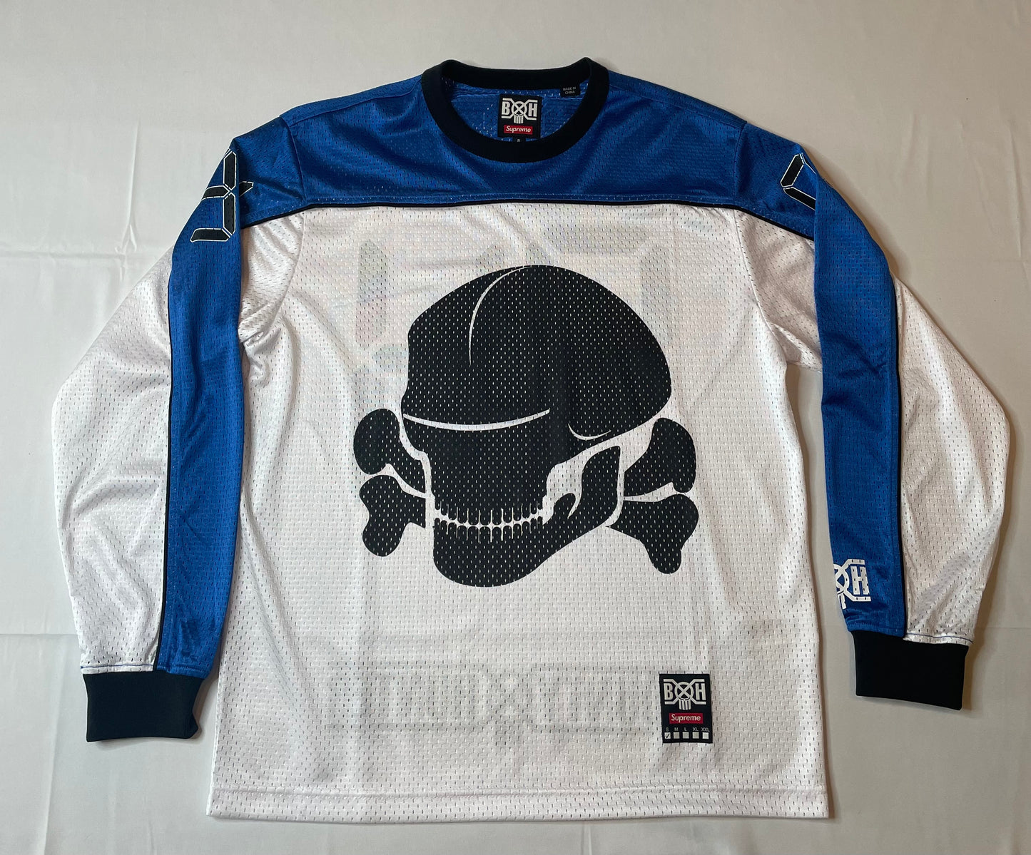 Supreme Bounty Hunter Mesh Moto Jersey White