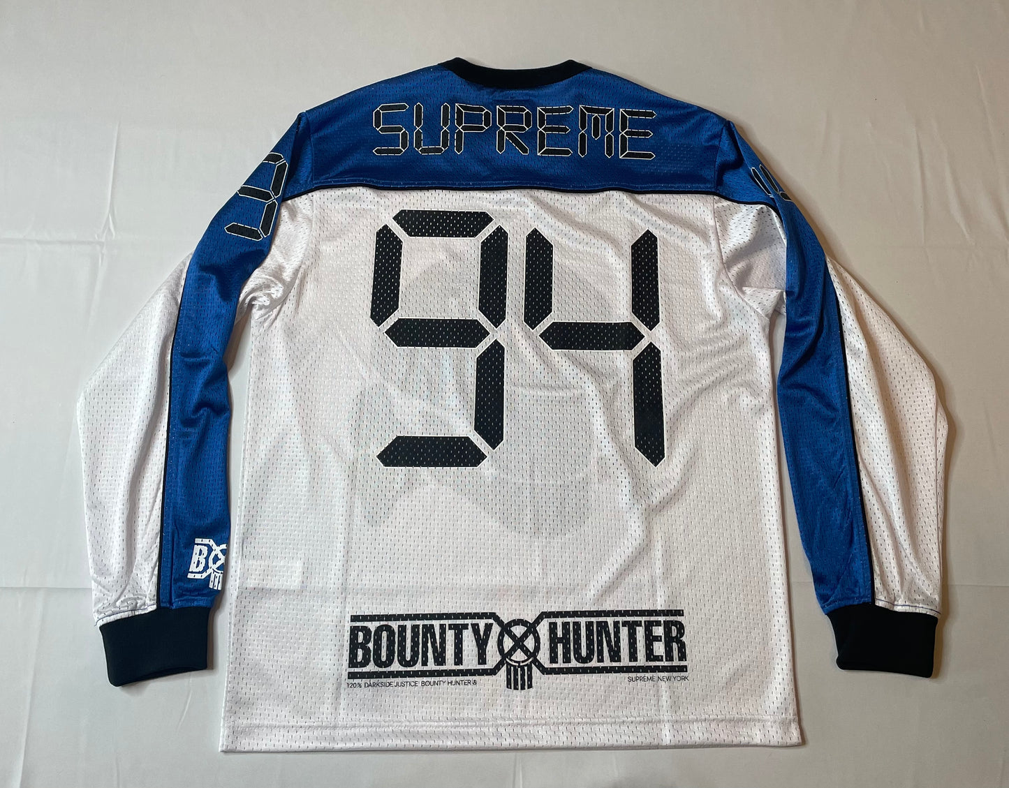 Supreme Bounty Hunter Mesh Moto Jersey White