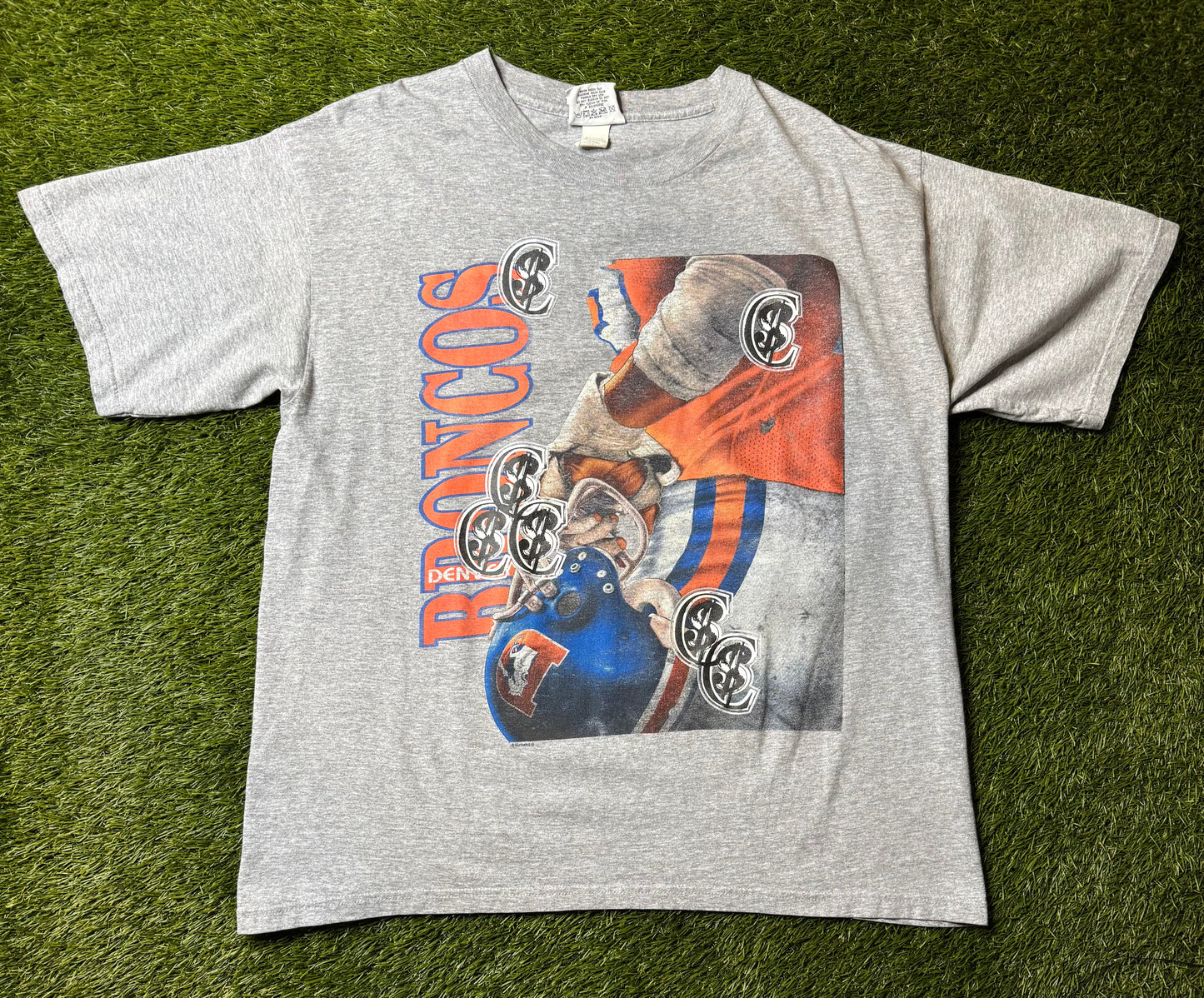 Chris Smokes Vintage Denver Broncos T Shirt