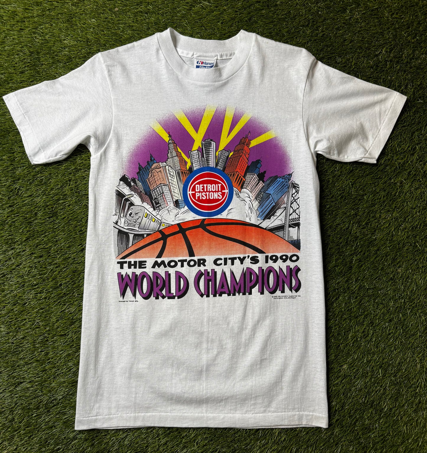 Vintage 1990 Detroit Pistons World Champions T Shirt