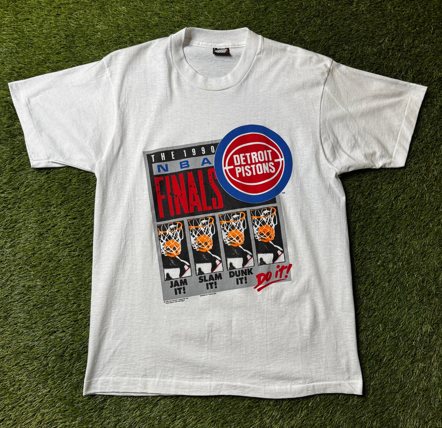 Vintage 1990 Detroit Pistons NBA Finals T Shirt