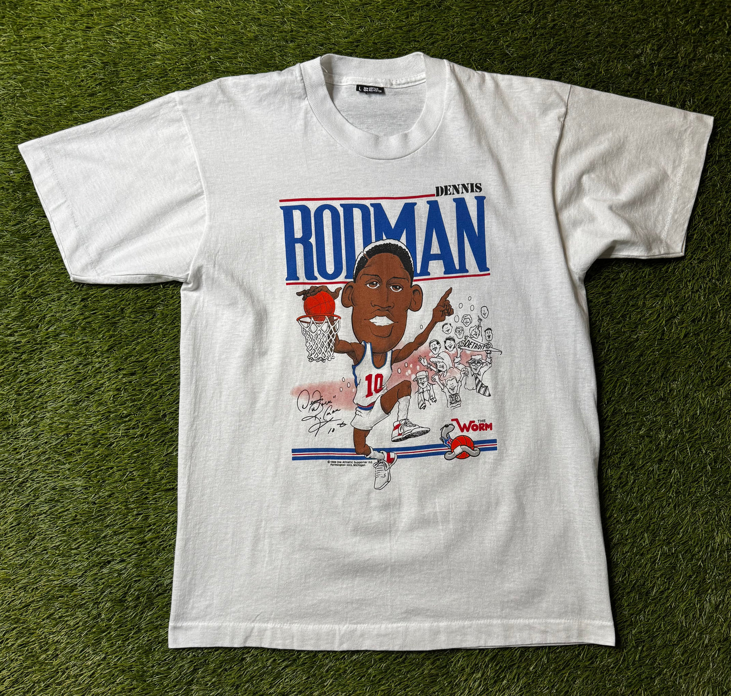 Vintage 1989 Dennis Rodman Detroit Pistons T Shirt