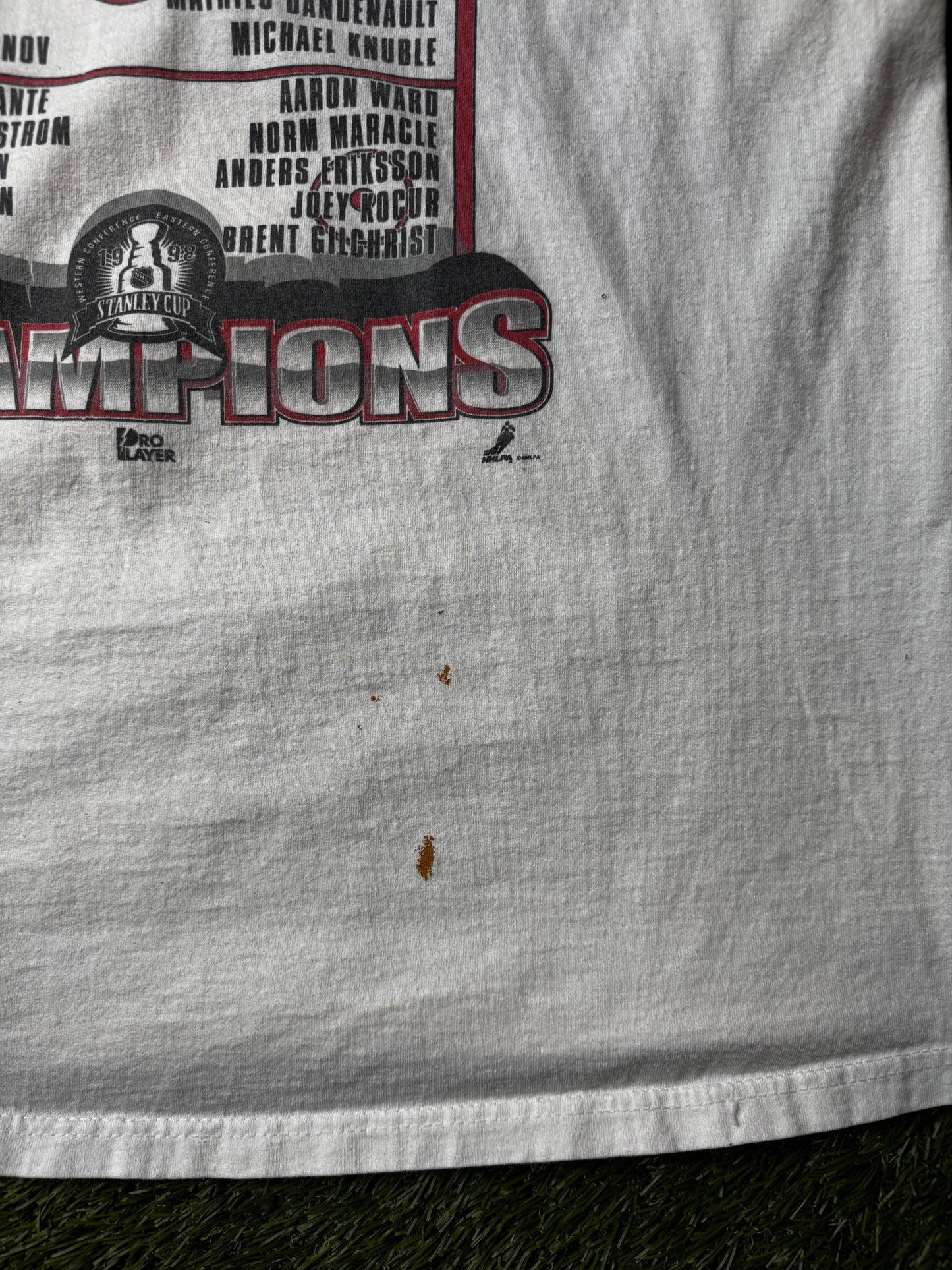 Vintage 1998 Detroit Red Wings Stanley Cup Champs T Shirt