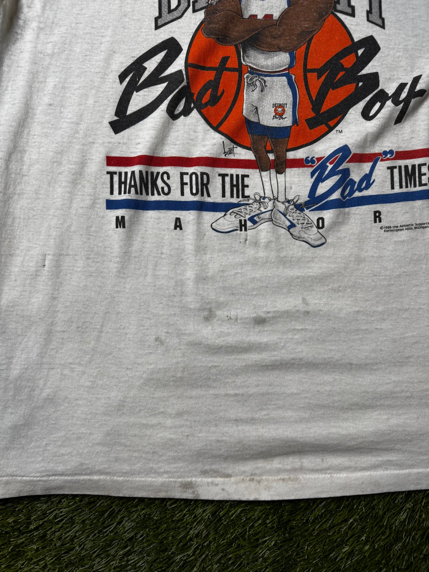 Vintage 1989 Rick Mahorn Original Bad Boy T Shirt