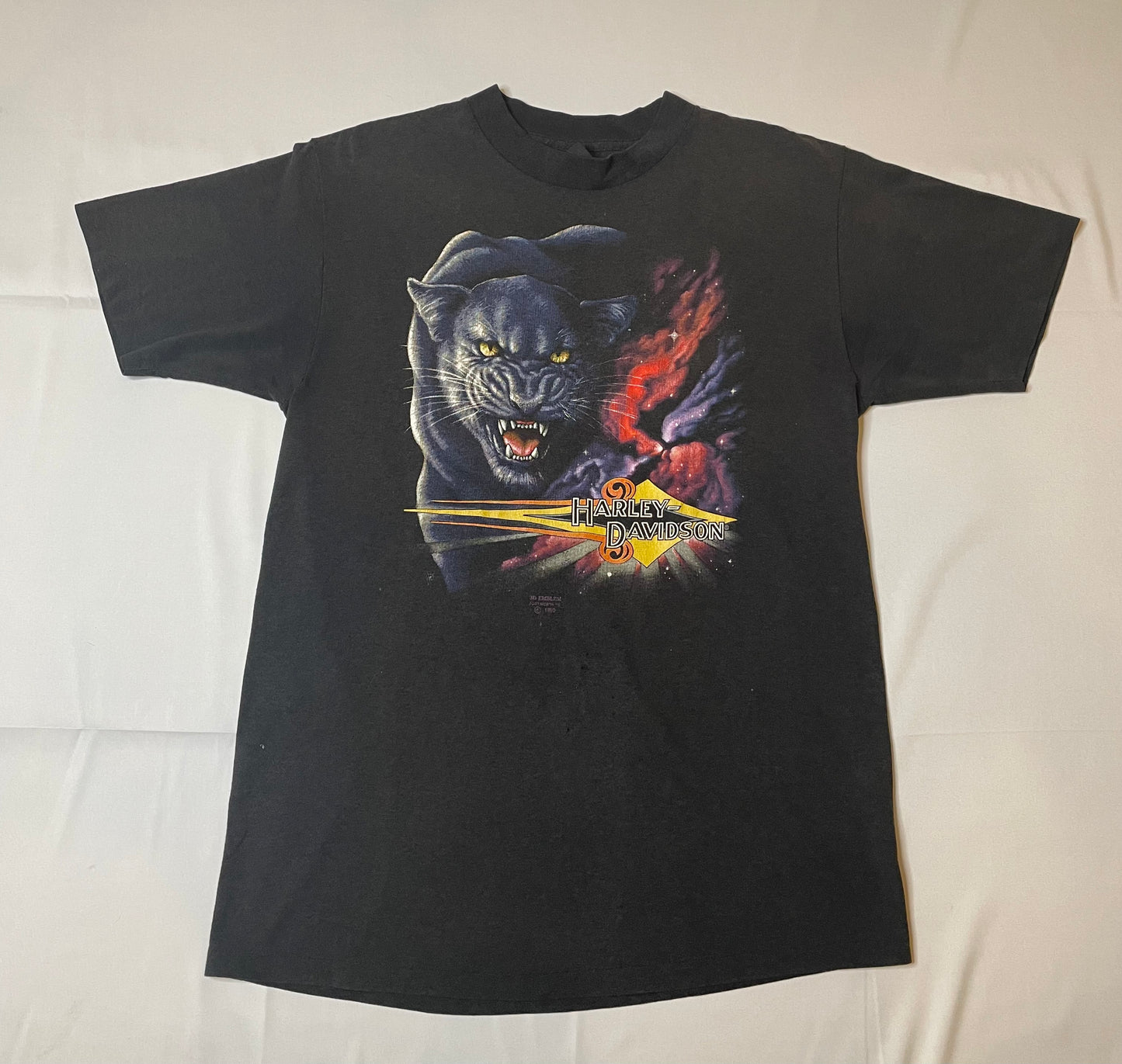Vintage Harley Davidson Panther 3D Emblem T Shirt