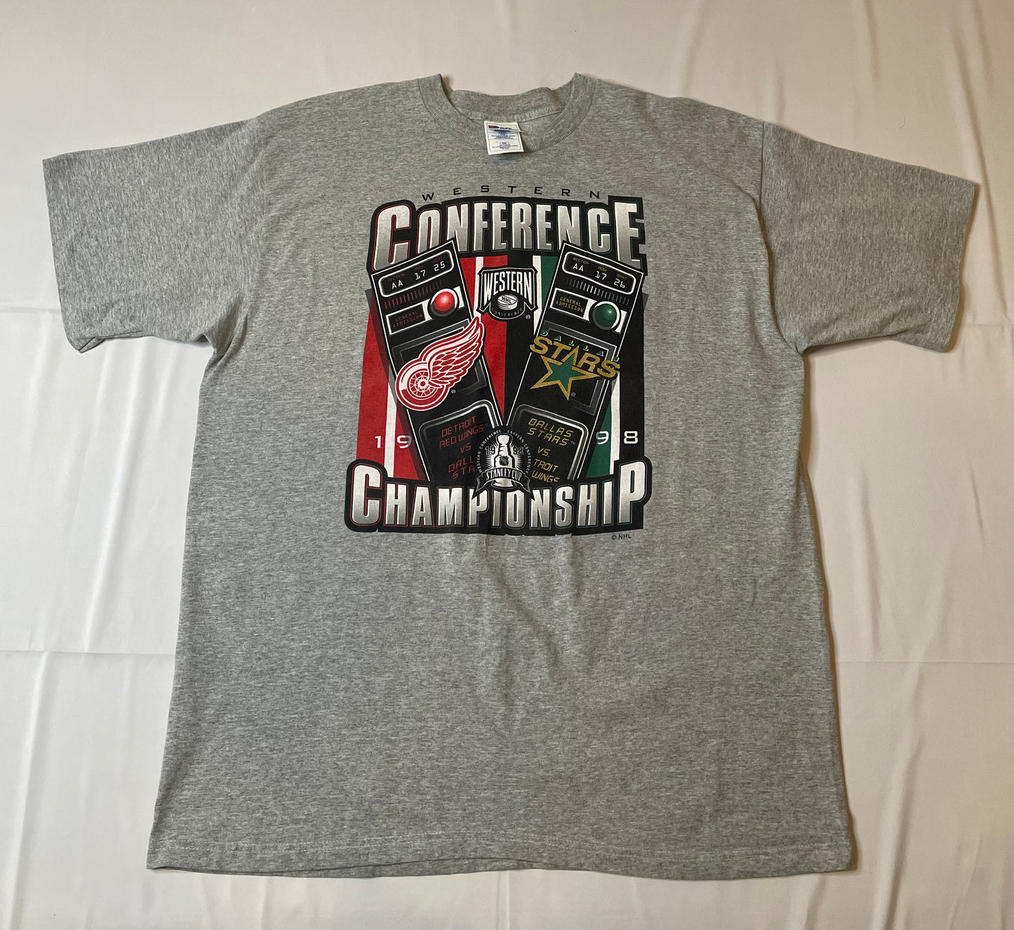 Vintage 1998 Red Wings Western Conference Finals T Shirt