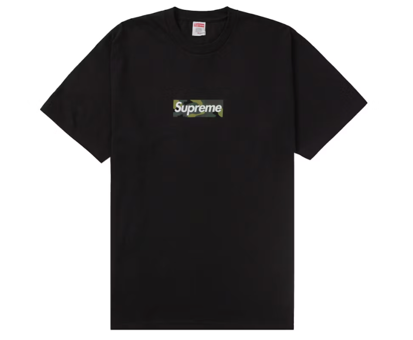 Supreme Camo Box Logo Black T Shirt (FW23)