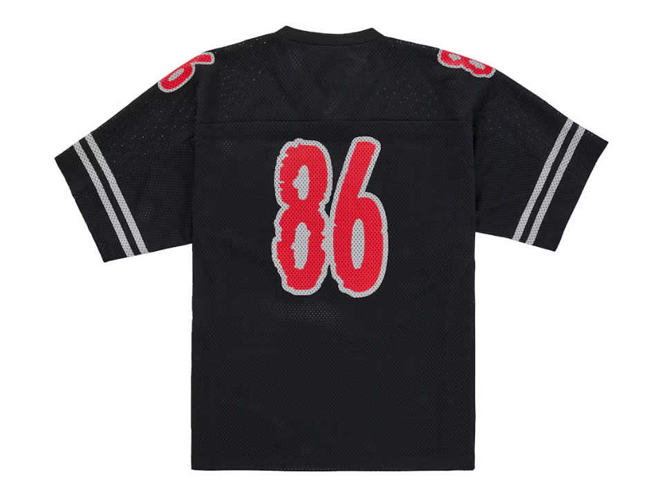 Supreme Reflective Black Football Jersey