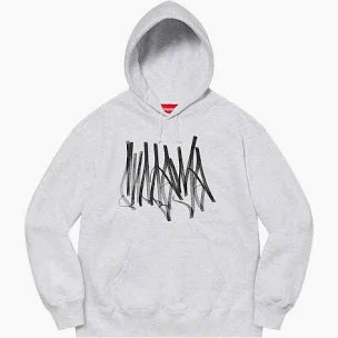 Supreme Tag Hooded Sweatshirt Ash Grey