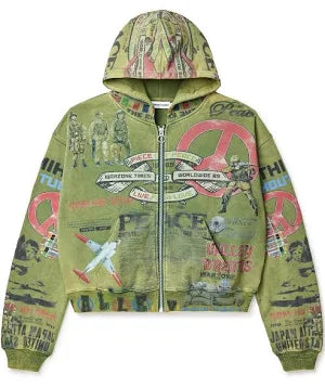 Vale Peace Hoodie Olive