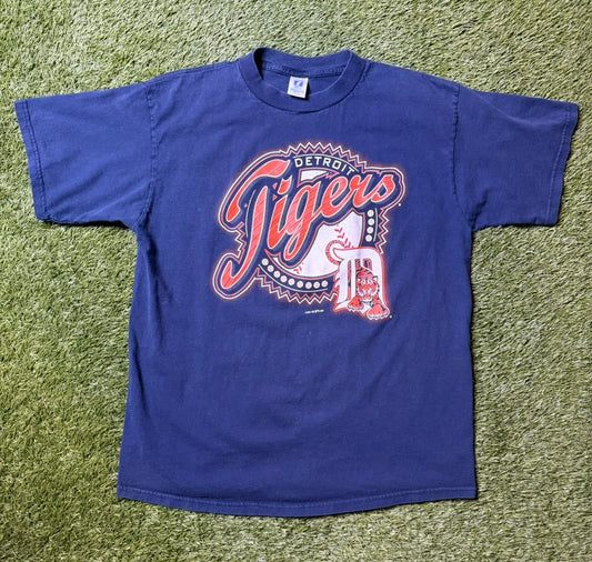 Vintage 1997 Detroit Tigers Logo7 T Shirt